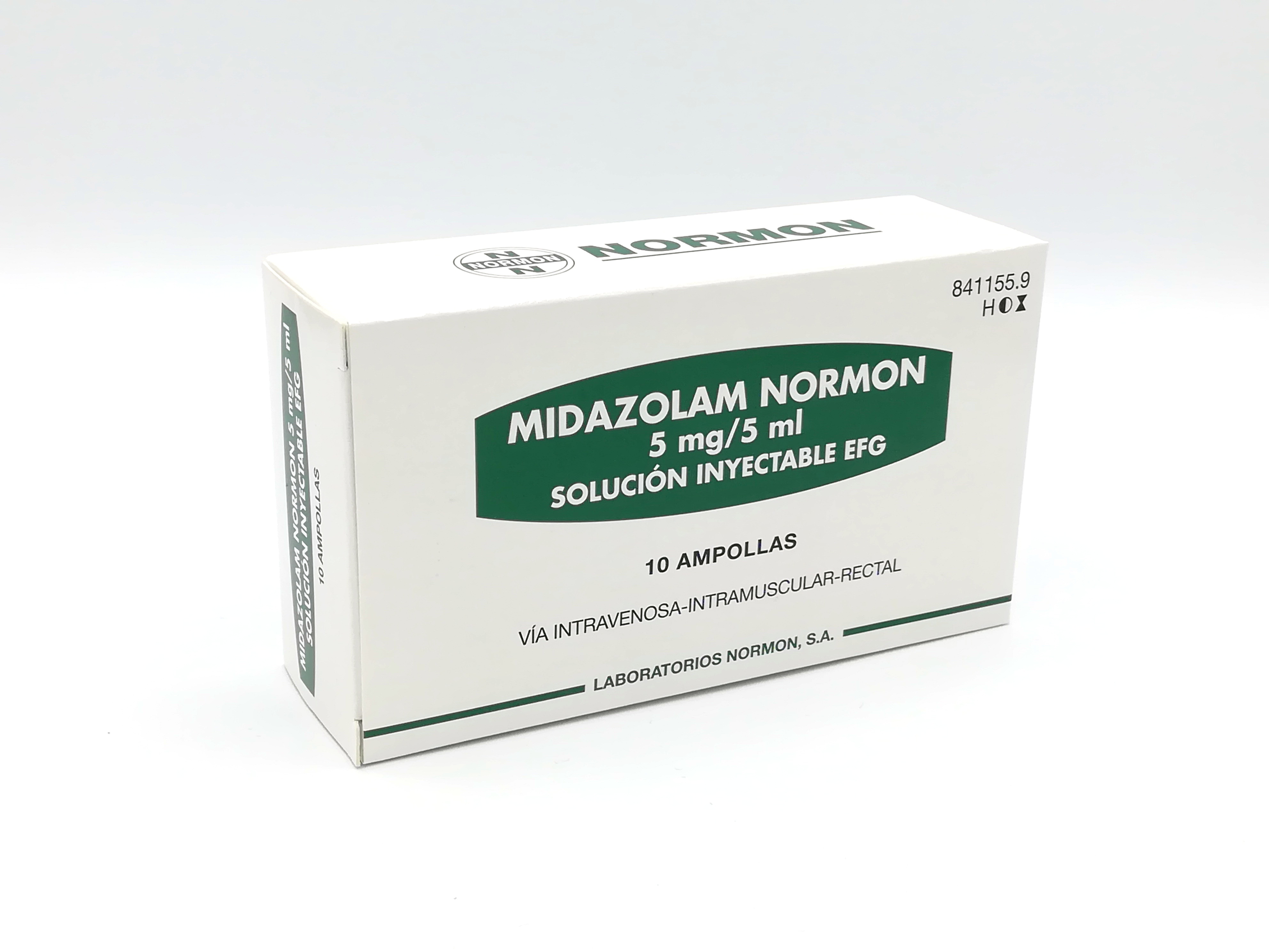 Midazolam Normon Efg 5 Mg 10 Ampollas Solucion Inyectable Y Para