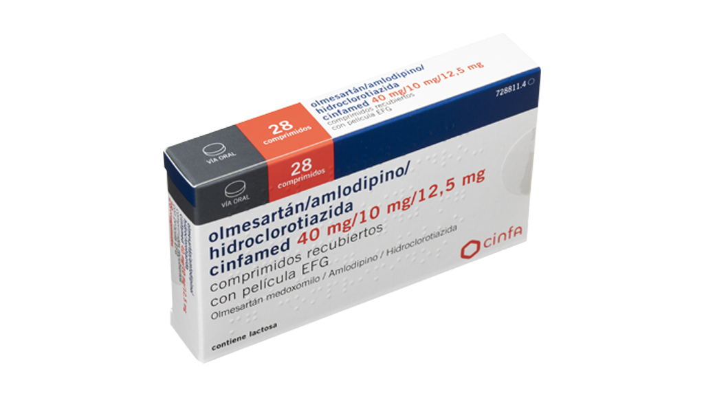 Olmesartan Amlodipino Hidroclorotiazida Cinfamed Efg Mg Mg