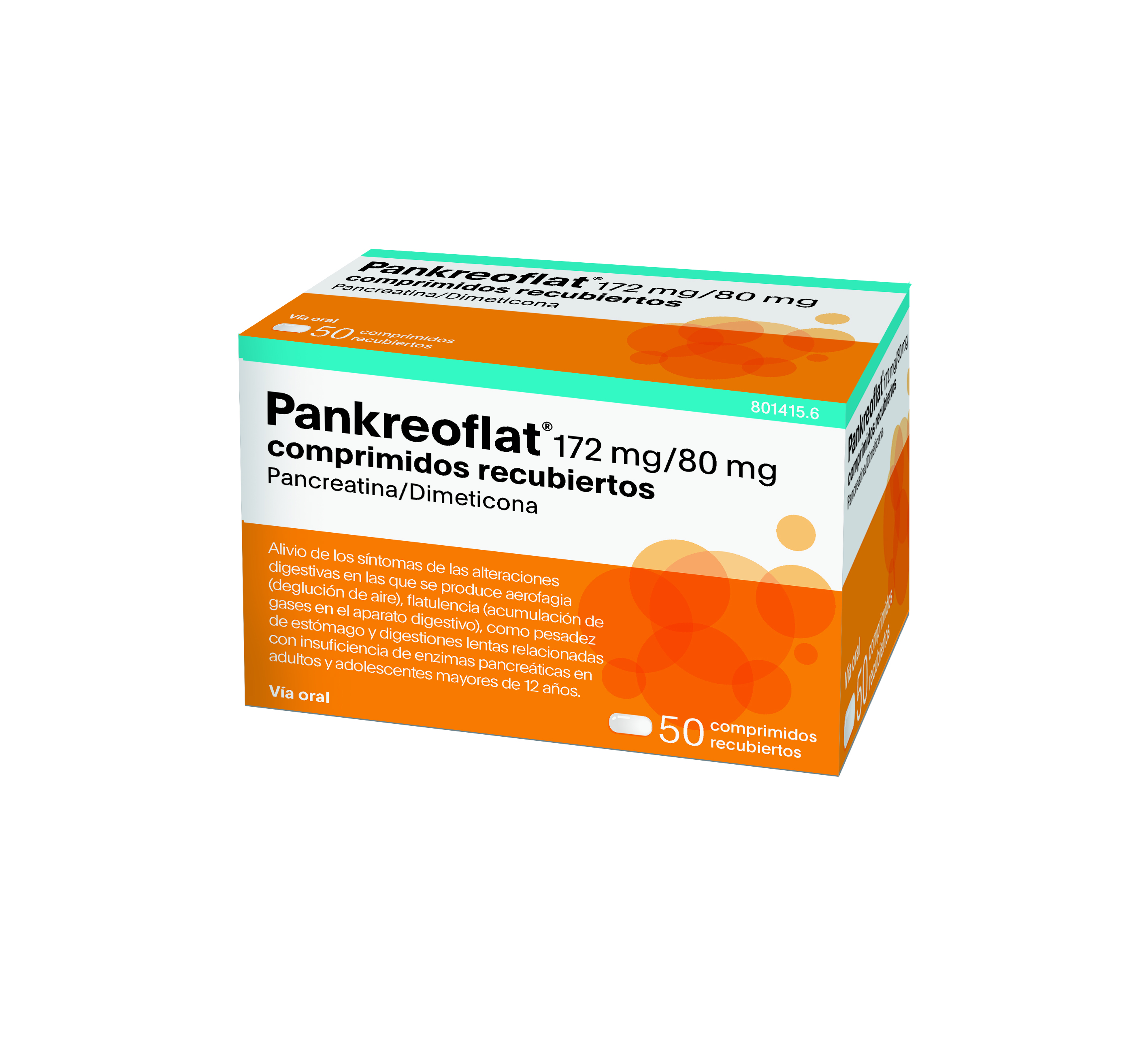 PANKREOFLAT 172 mg/80 mg 20 COMPRIMIDOS RECUBIERTOS