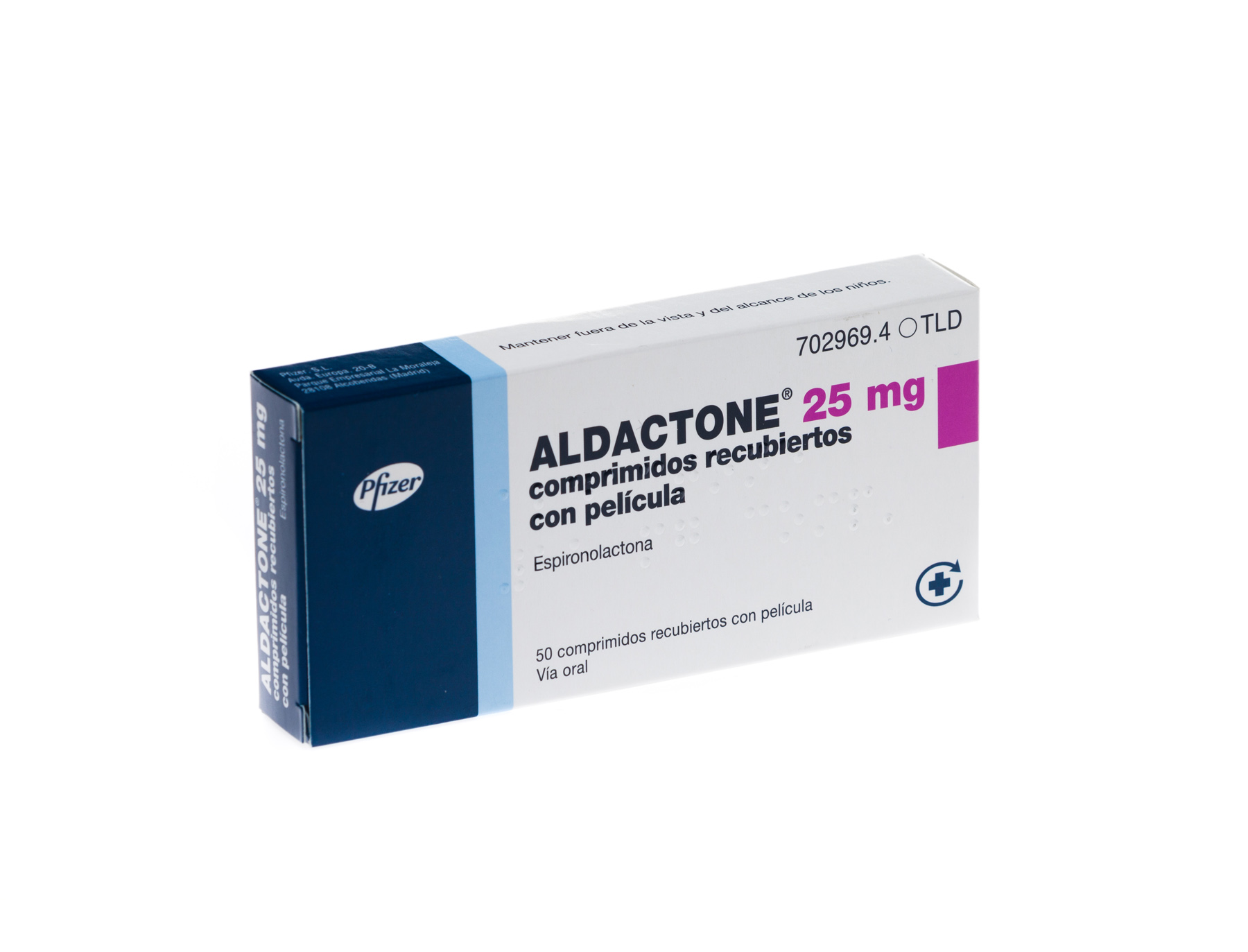 ALDACTONE 25 mg 50 COMPRIMIDOS RECUBIERTOS