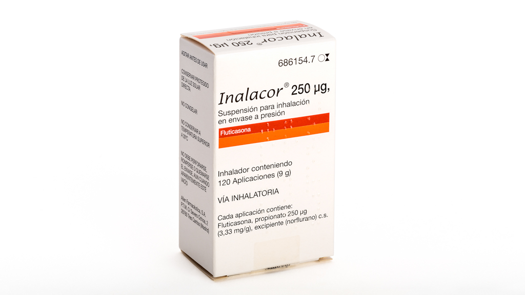 INALACOR 250 microgramos/INHALACION SUSPENSION PARA INHALACION EN ENVASE A PRESION 1 INHALADOR + 1 CARTUCHO 120 DOSIS