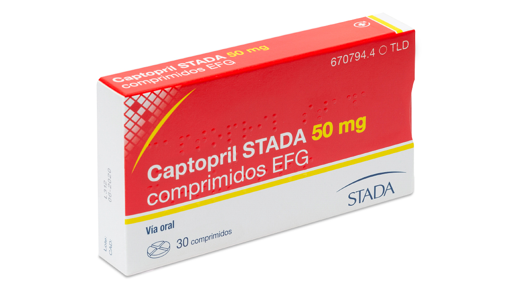 CAPTOPRIL STADA EFG 50 mg 30 COMPRIMIDOS - Farmacéuticos