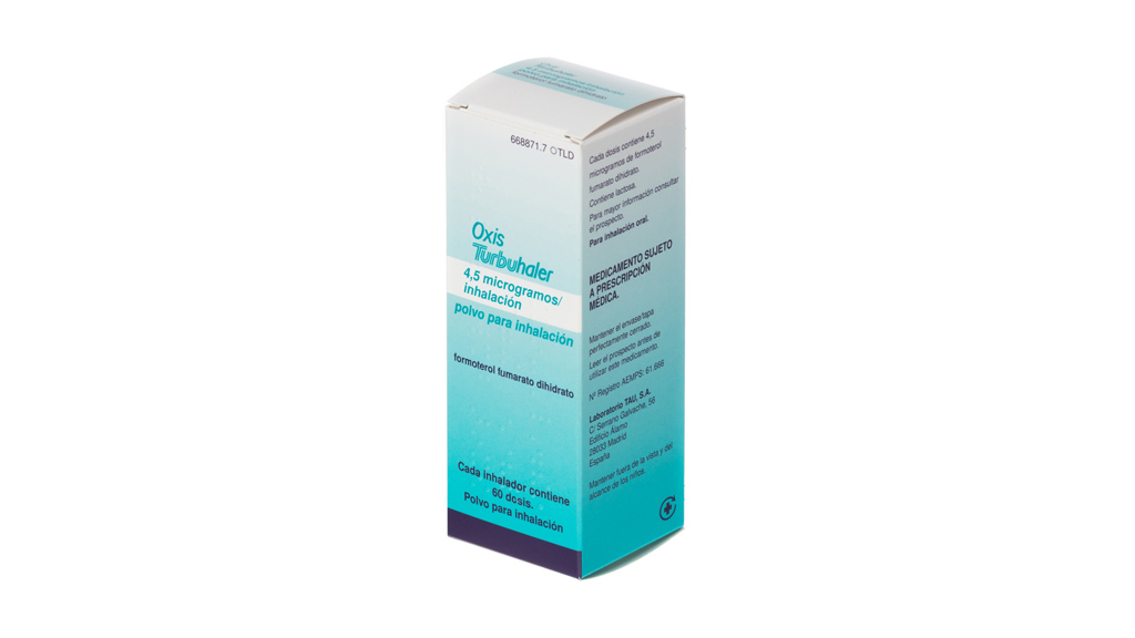 OXIS TURBUHALER 4,5 microgramos/INHALACION POLVO PARA INHALACION 1 INHALADOR 60 DOSIS