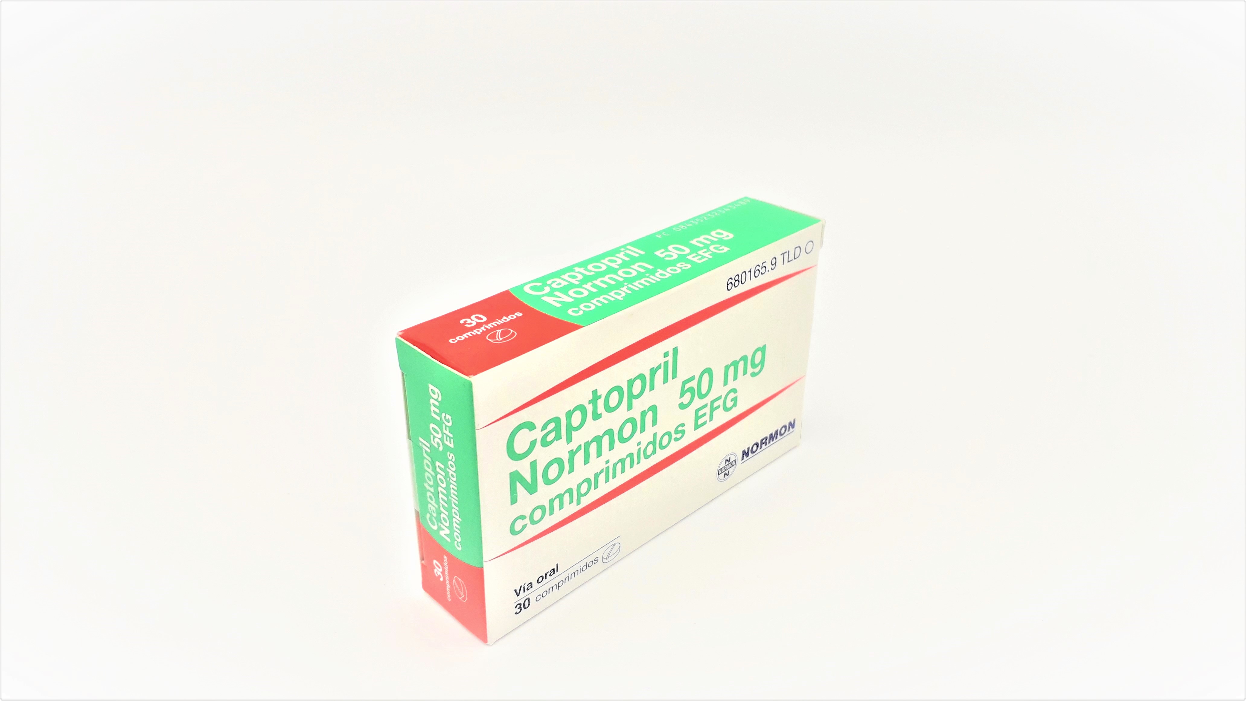 CAPTOPRIL NORMON EFG 50 mg 30 COMPRIMIDOS - Farmacéuticos