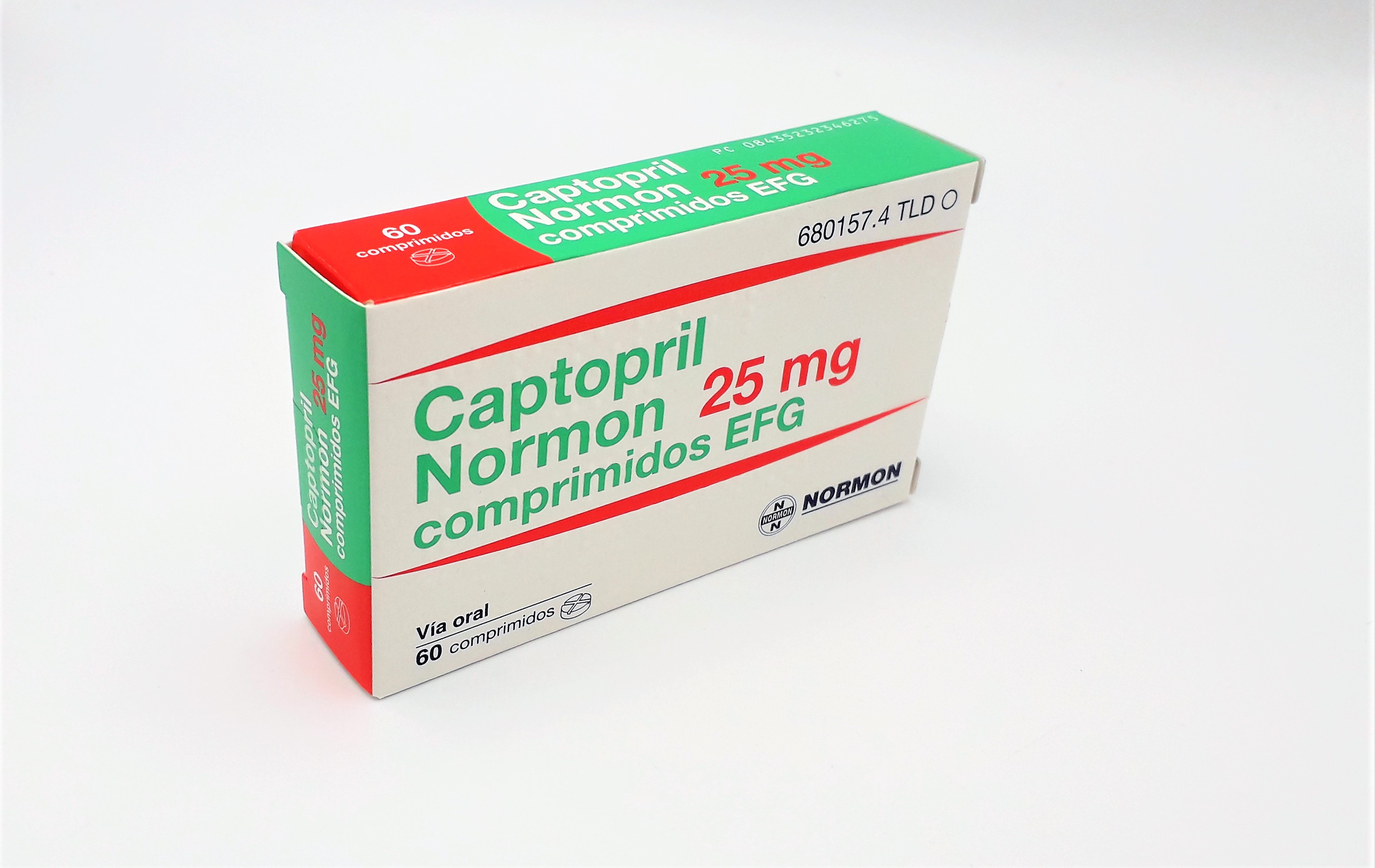 CAPTOPRIL NORMON EFG 25 mg 60 COMPRIMIDOS - Farmacéuticos