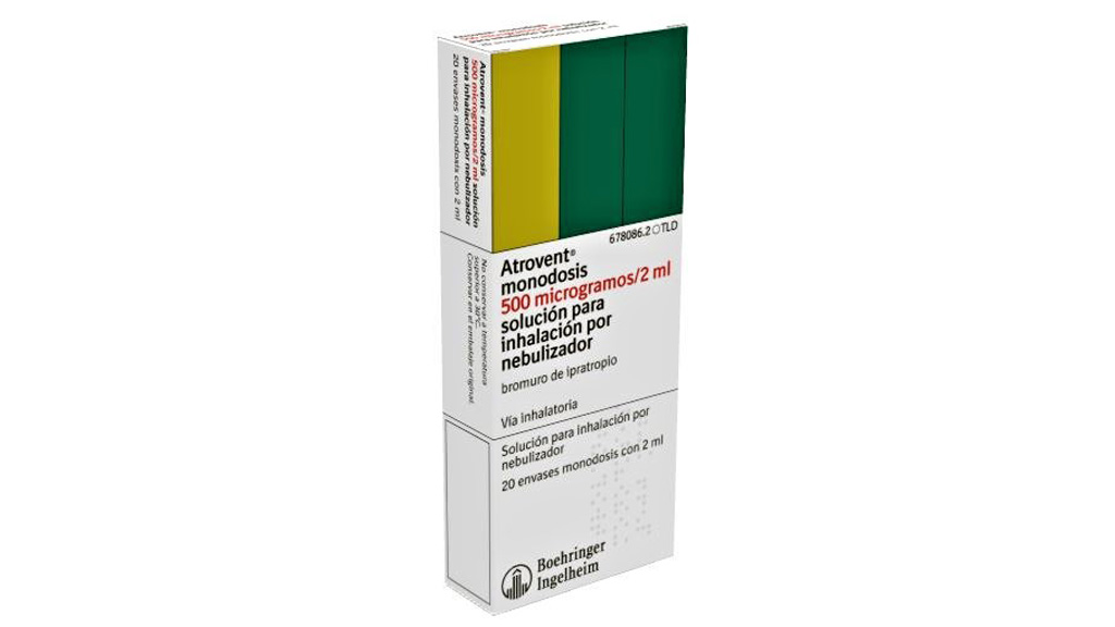 ATROVENT MONODOSIS 500 microgramos SOLUCION PARA INHALACION 100 AMPOLLAS 2 ml