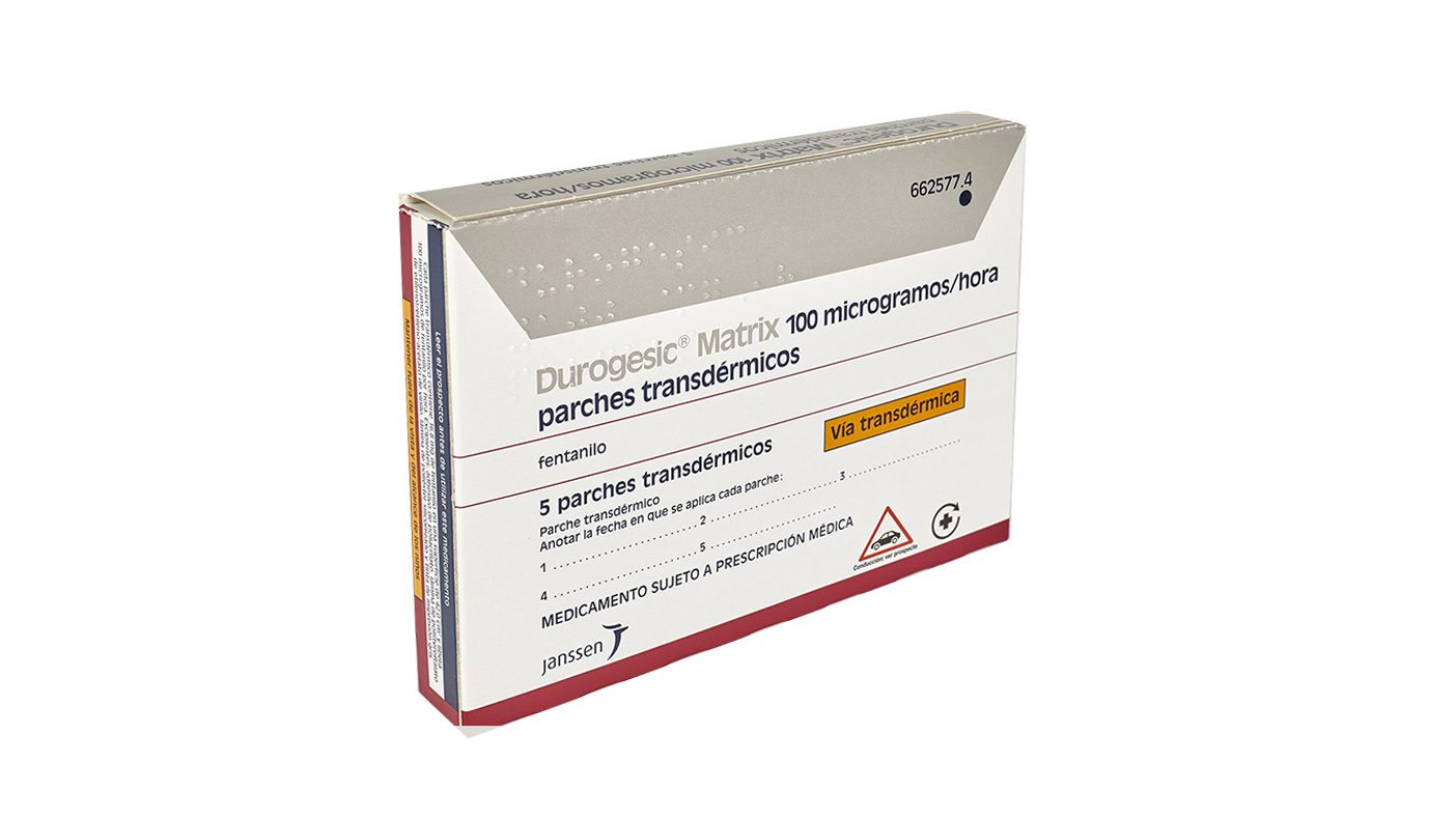 Durogesic Matrix 100 Microgramos/H (7,2 Mg/3 Dias) 5 Parches Transdermicos  - Farmacéuticos