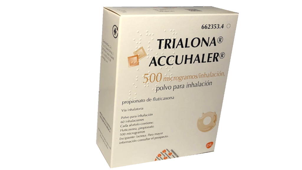 TRIALONA ACCUHALER 500 microgramos/INHALACION POLVO PARA INHALACION 1 INHALADOR 60 DOSIS