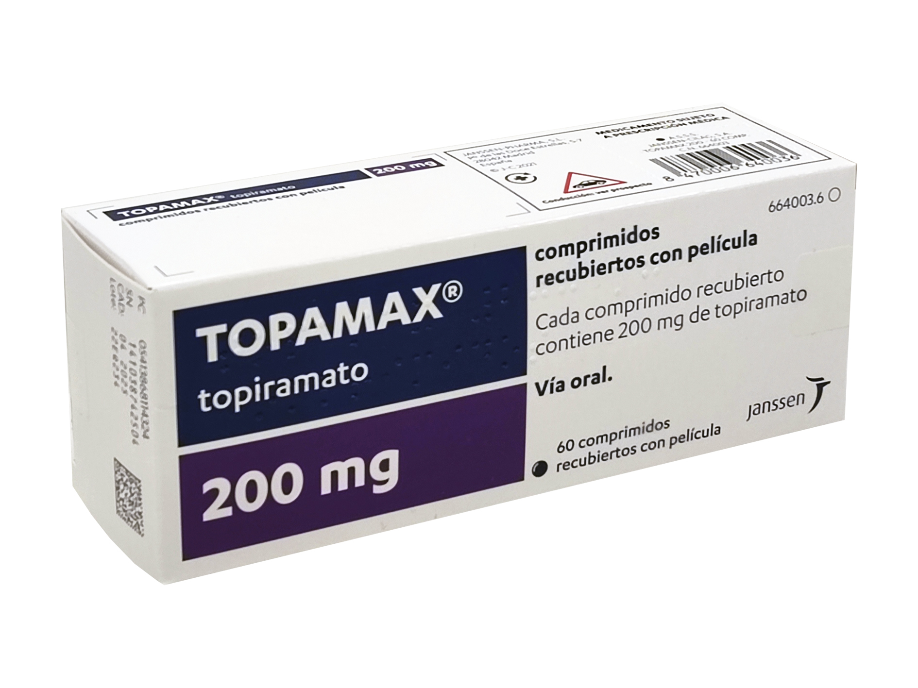 TOPAMAX 200 mg 60 COMPRIMIDOS RECUBIERTOS