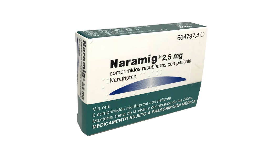 NARAMIG 2,5 mg 4 COMPRIMIDOS RECUBIERTOS