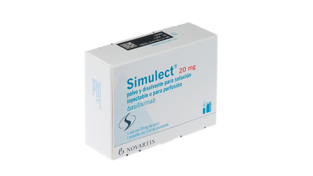 SIMULECT 20 mg 1 VIAL POLVO PARA SOLUCION INYECTABLE Y PARA PERFUSION + 1 AMPOLLA DISOLVENTE