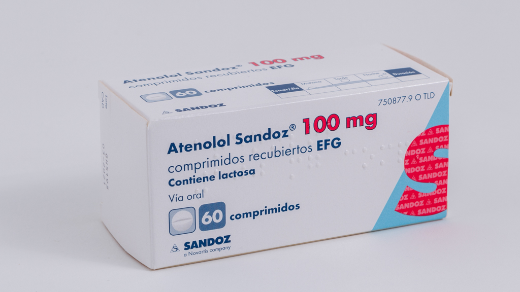 ATENOLOL SANDOZ EFG 100 mg 500 COMPRIMIDOS RECUBIERTOS