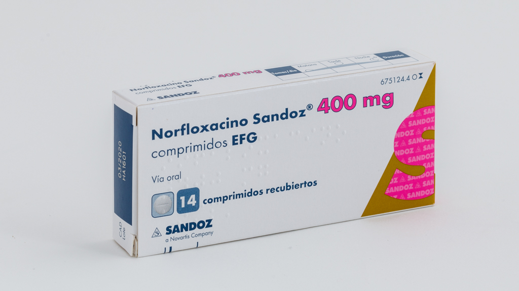 NORFLOXACINO SANDOZ EFG 400 mg 500 COMPRIMIDOS RECUBIERTOS