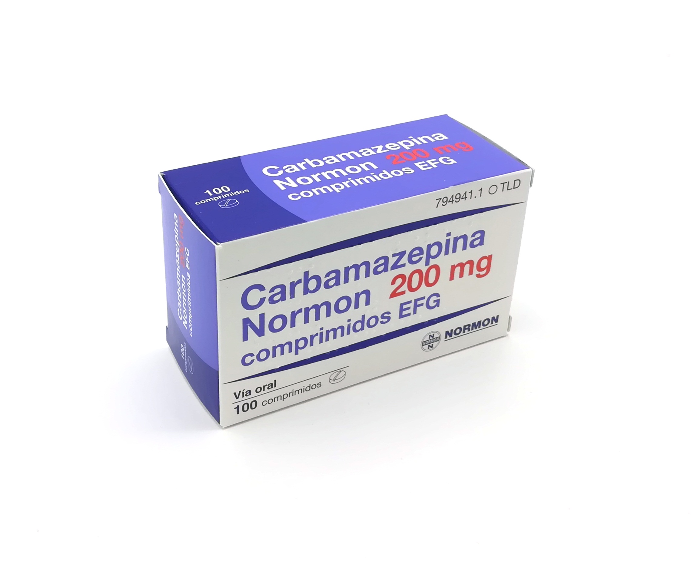 CARBAMAZEPINA NORMON EFG 200 mg 100 COMPRIMIDOS