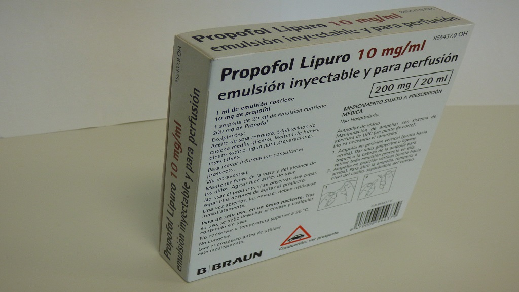 PROPOFOL LIPURO 10 mg/ml 10 VIALES EMULSION INYECTABLE Y PARA PERFUSION 50 ml