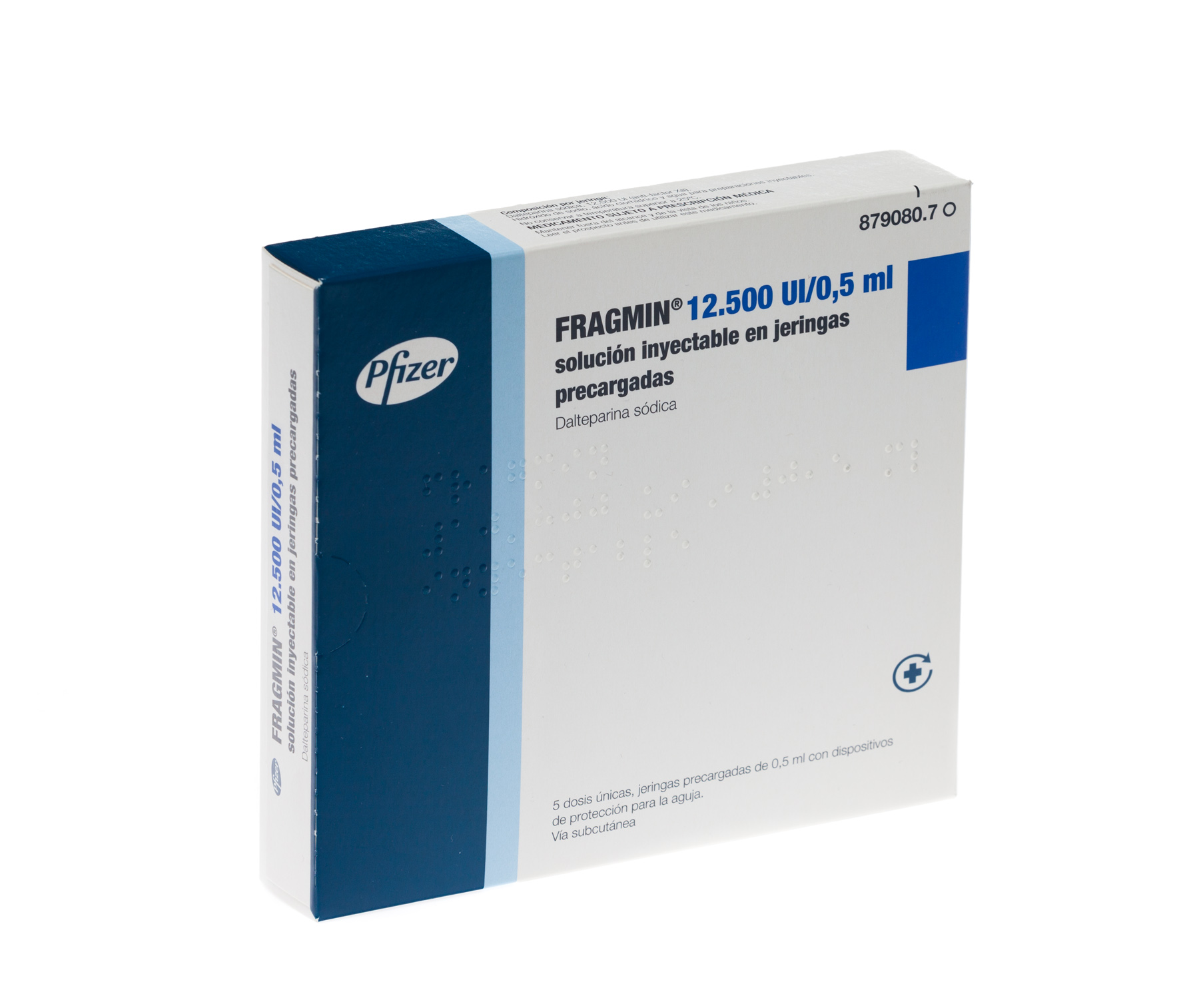 FRAGMIN 12.500 UI 5 JERINGAS PRECARGADAS SOLUCION INYECTABLE 0,5 ml