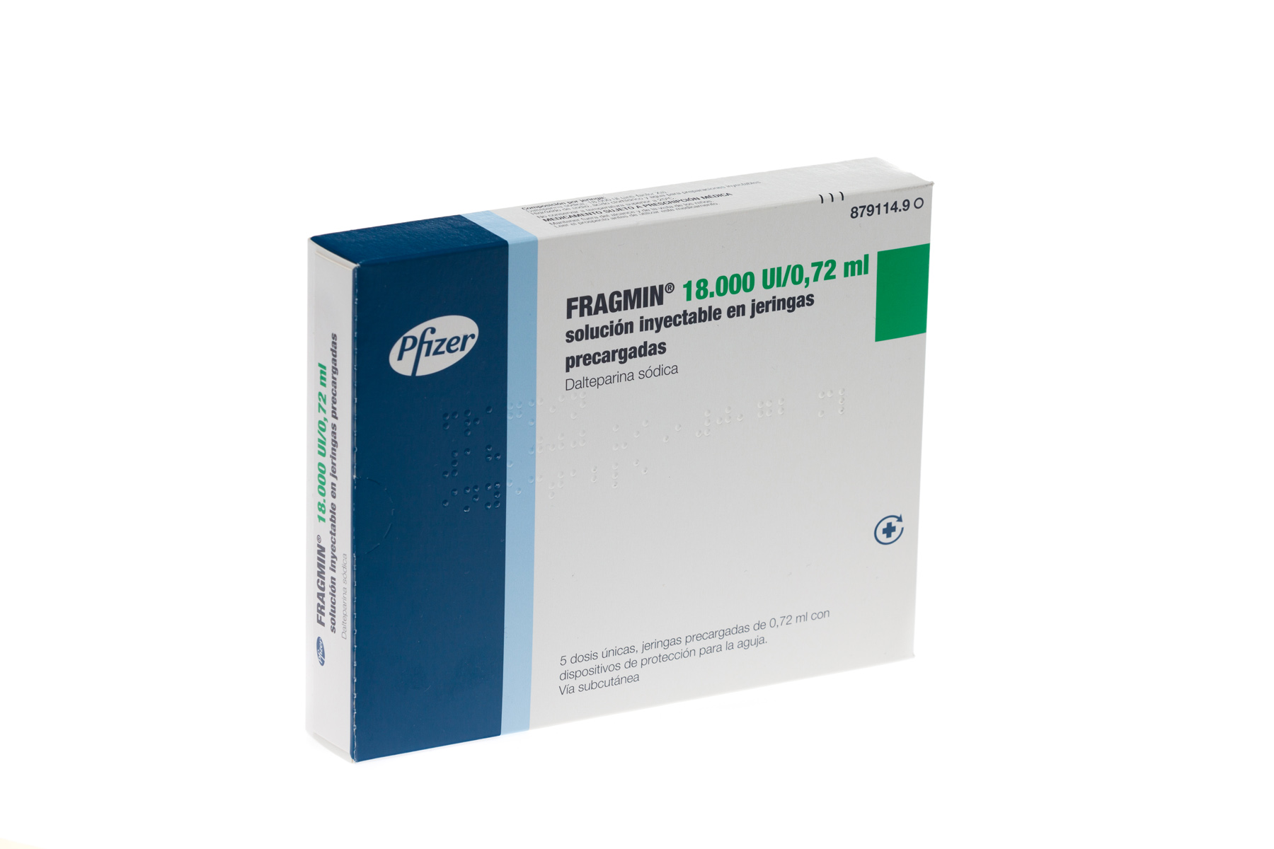 FRAGMIN 18.000 UI 5 JERINGAS PRECARGADAS SOLUCION INYECTABLE 0,72 ml