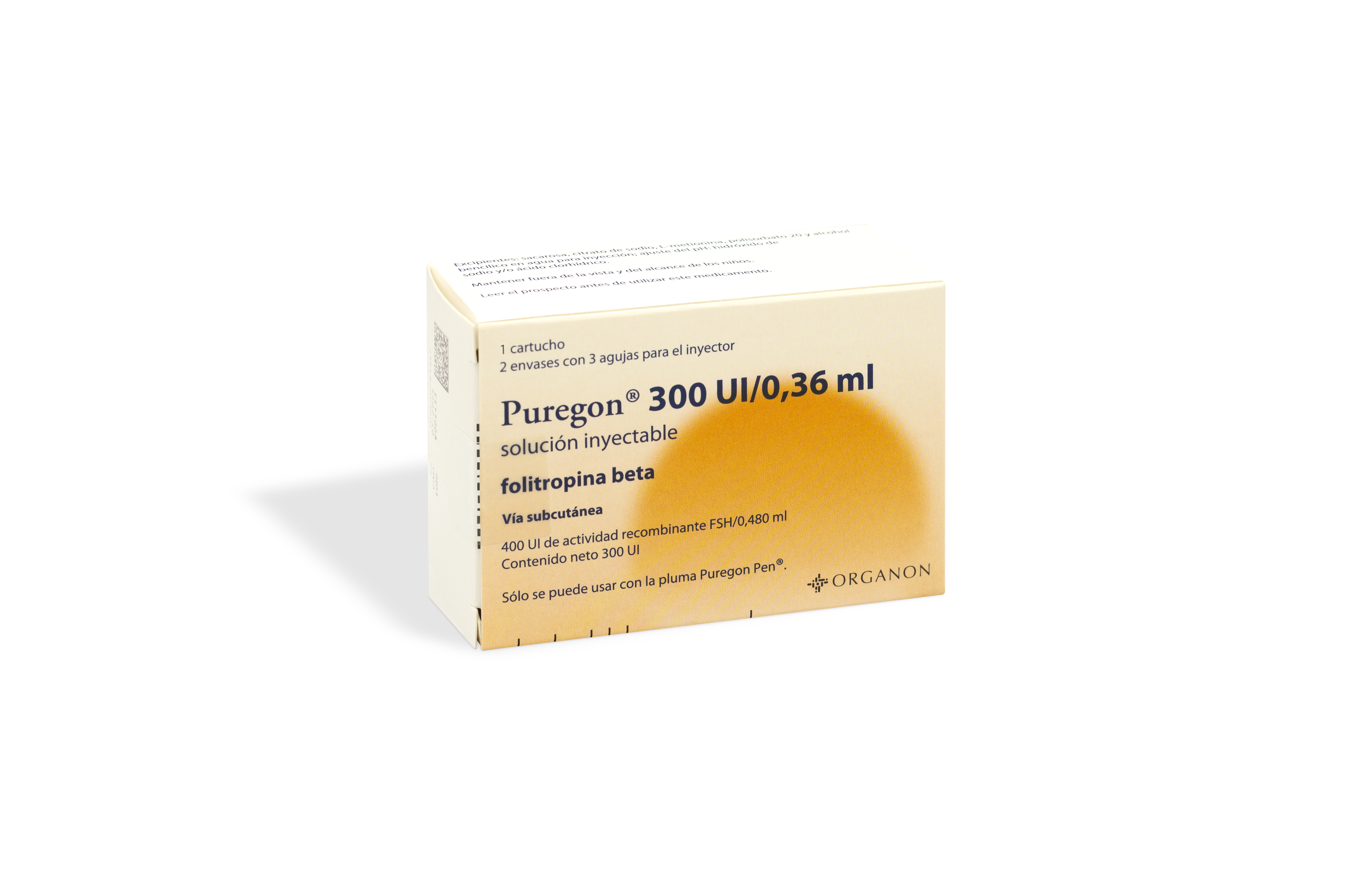 PUREGON 300 UI 1 CARTUCHO SOLUCION INYECTABLE 0,36 ml