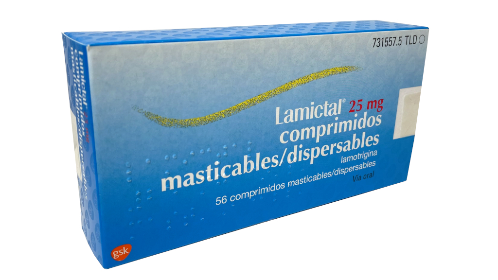 LAMICTAL 25 mg 56 COMPRIMIDOS MASTICABLES / DISPERSABLES