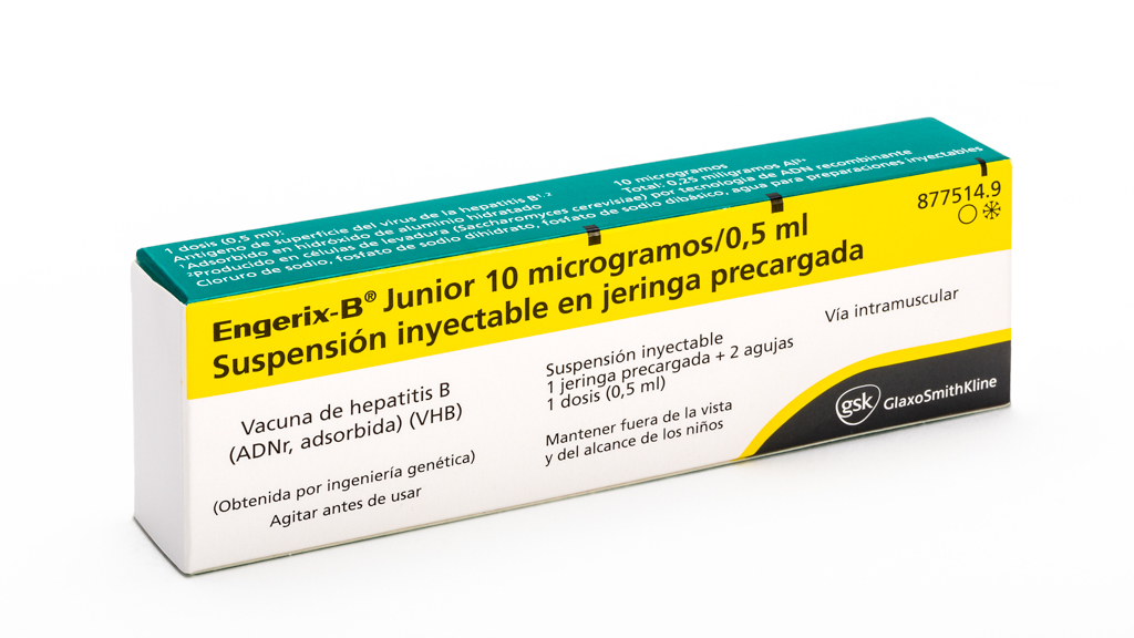 ENGERIX B JUNIOR 10 microgramos 1 JERINGA PRECARGADA SUSPENSION INYECTABLE 0,5 ml