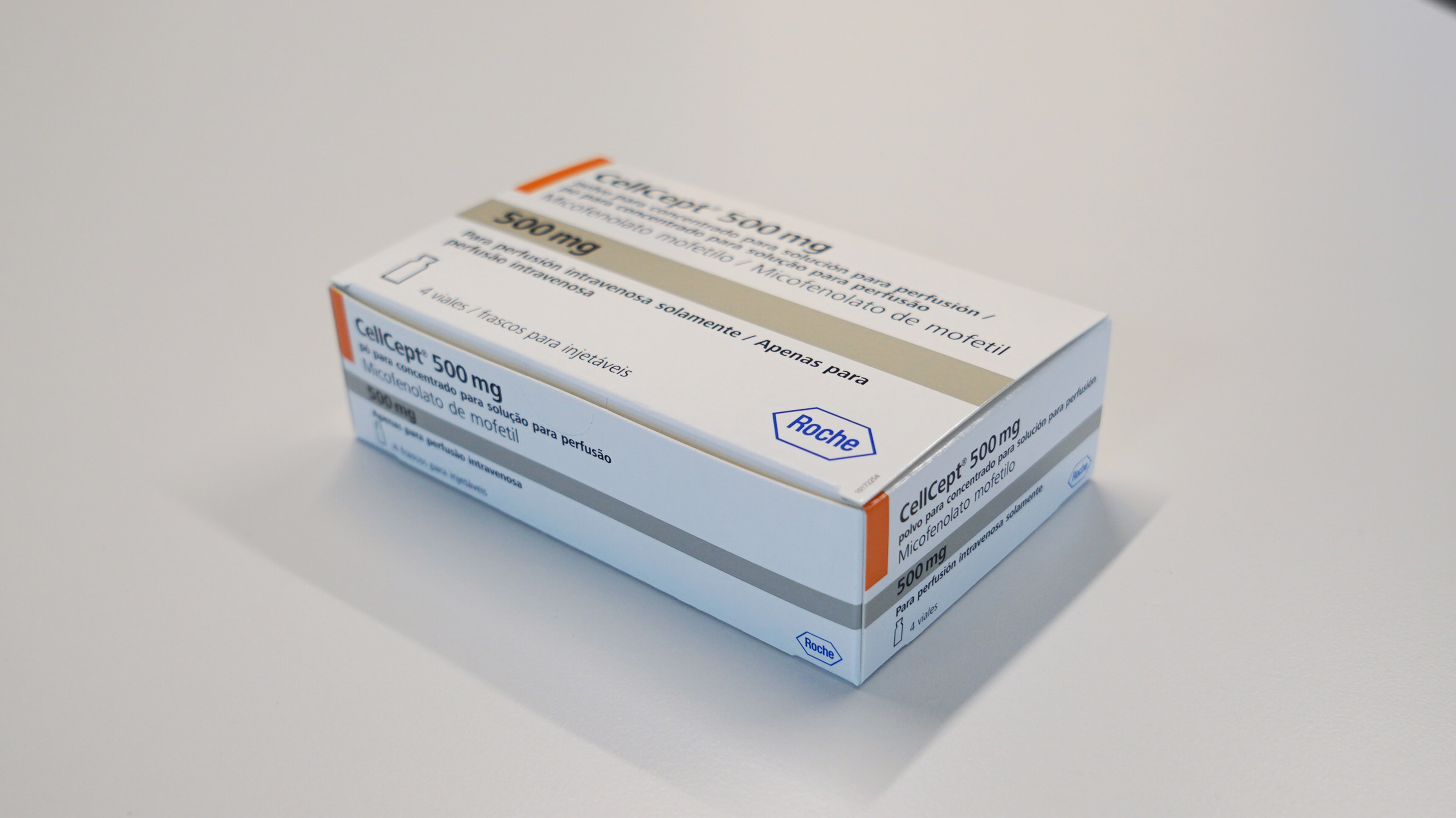 CELLCEPT 500 mg 4 VIALES POLVO PARA CONCENTRADO PARA SOLUCION PARA PERFUSION