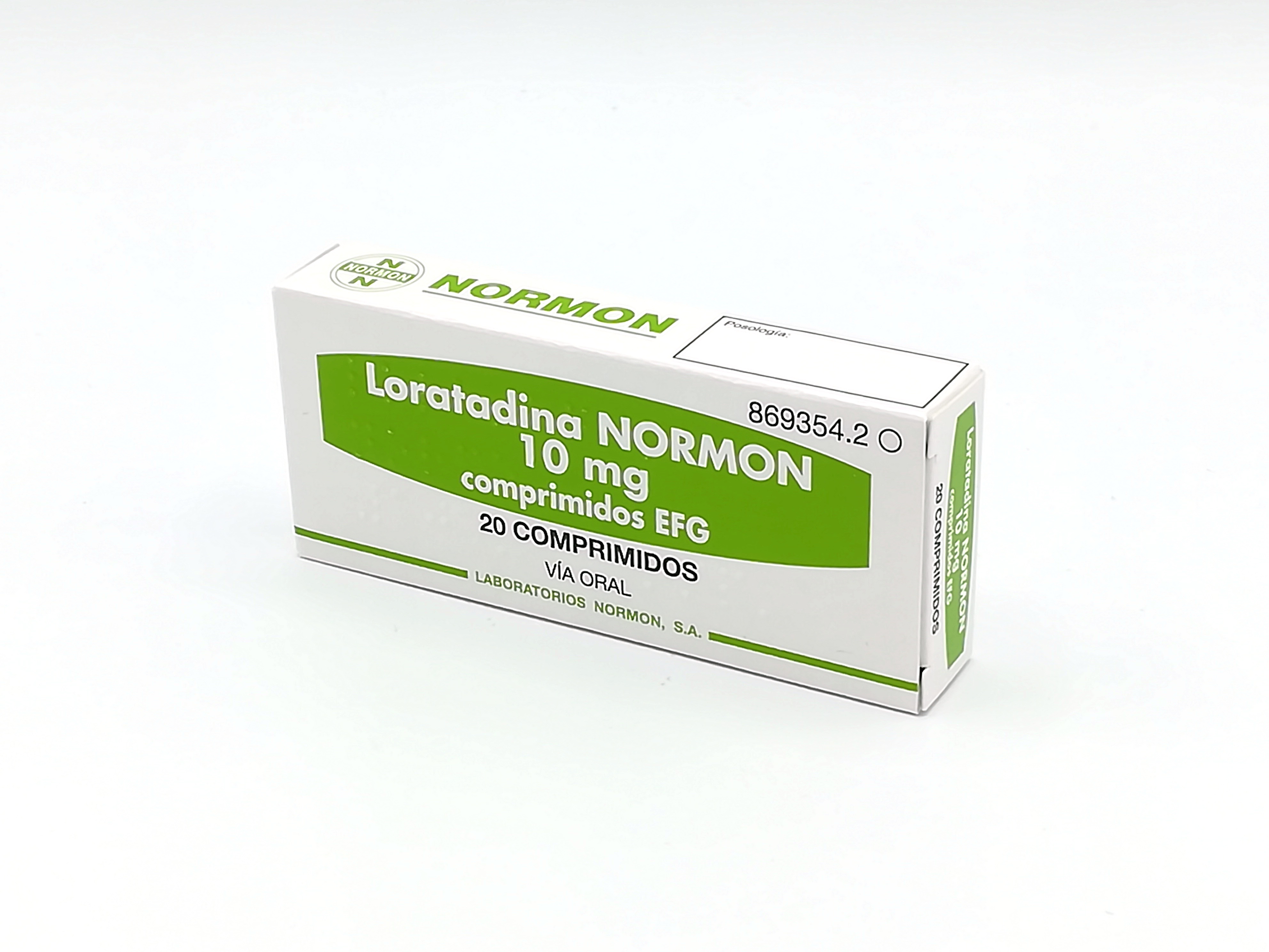 LORATADINA NORMON EFG 10 mg 20 COMPRIMIDOS