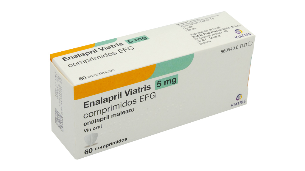 ENALAPRIL VIATRIS EFG 5 mg 60 COMPRIMIDOS