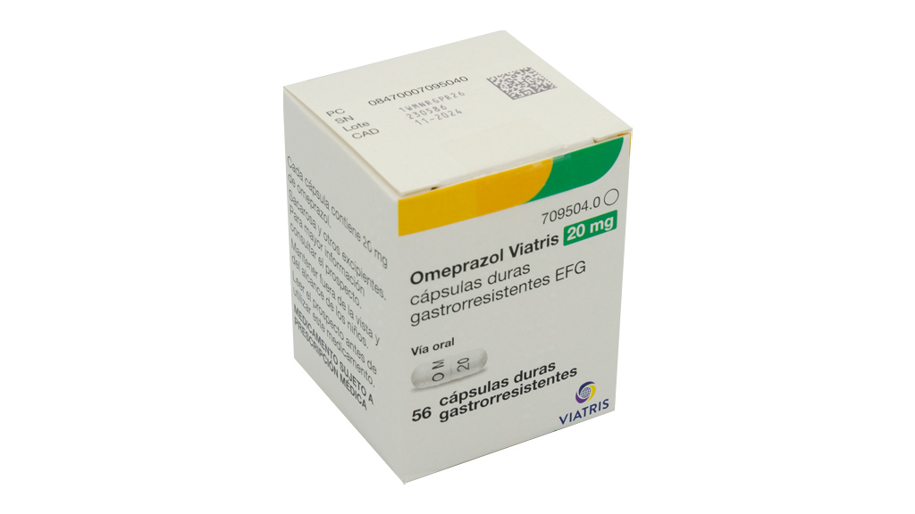 OMEPRAZOL VIATRIS EFG 20 mg 28 CAPSULAS GASTRORRESISTENTES BLISTER