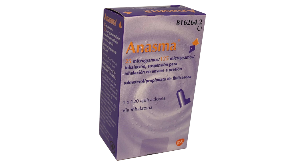ANASMA 25/125 microgramos SUSPENSION PARA INHALACION EN ENVASE A PRESION 1 INHALADOR 120 DOSIS