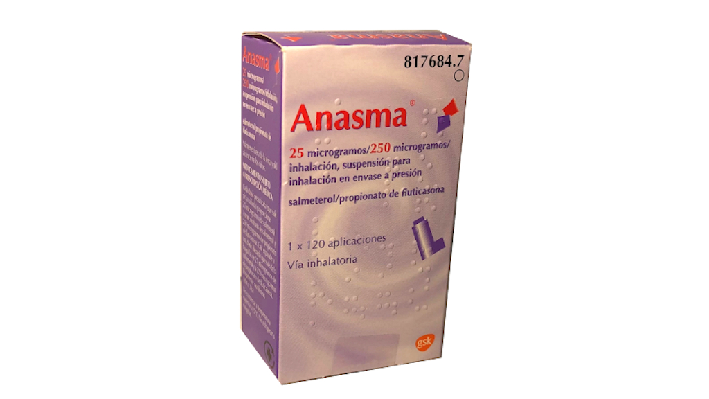 ANASMA 25/250 microgramos SUSPENSION PARA INHALACION EN ENVASE A PRESION 1 INHALADOR 120 DOSIS