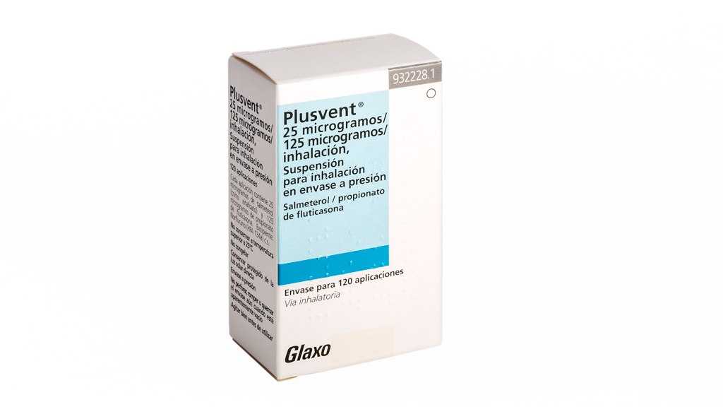 PLUSVENT 25/125 microgramos/INHALACION SUSPENSION PARA INHALACION EN ENVASE A PRESION 1 INHALADOR 120 DOSIS