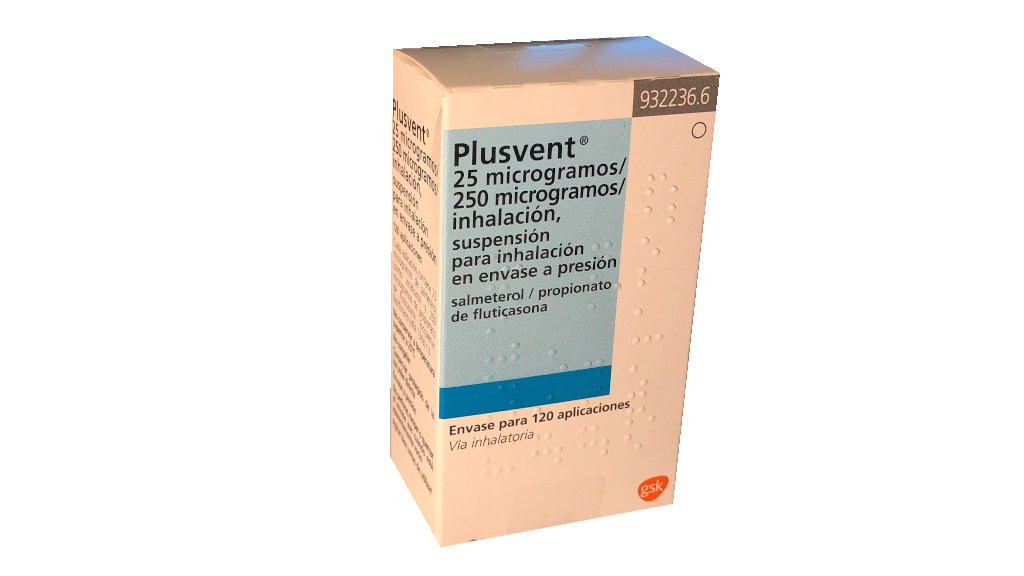 PLUSVENT 25/250 microgramos/INHALACION SUSPENSION PARA INHALACION EN ENVASE A PRESION 1 INHALADOR 120 DOSIS
