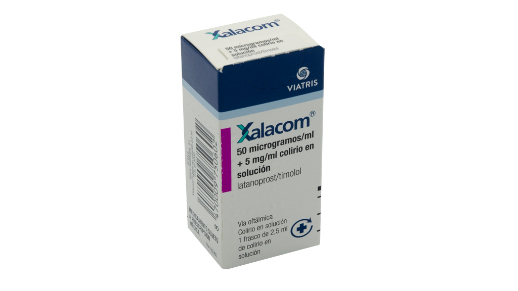 XALACOM 50 microgramos/ml + 5 mg/ml COLIRIO EN SOLUCION 1 FRASCO 2,5 ml