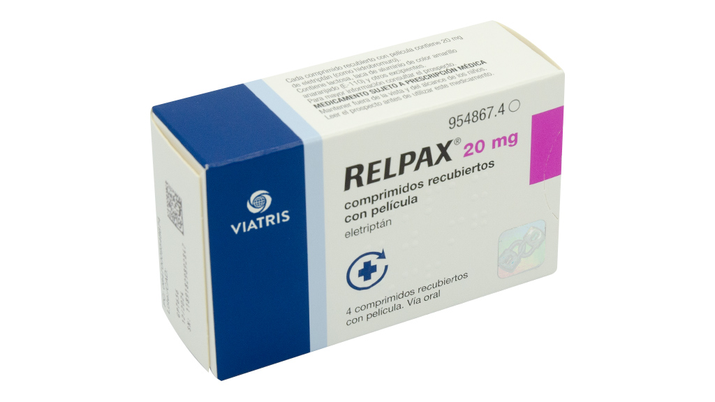 RELPAX 20 mg 4 COMPRIMIDOS RECUBIERTOS