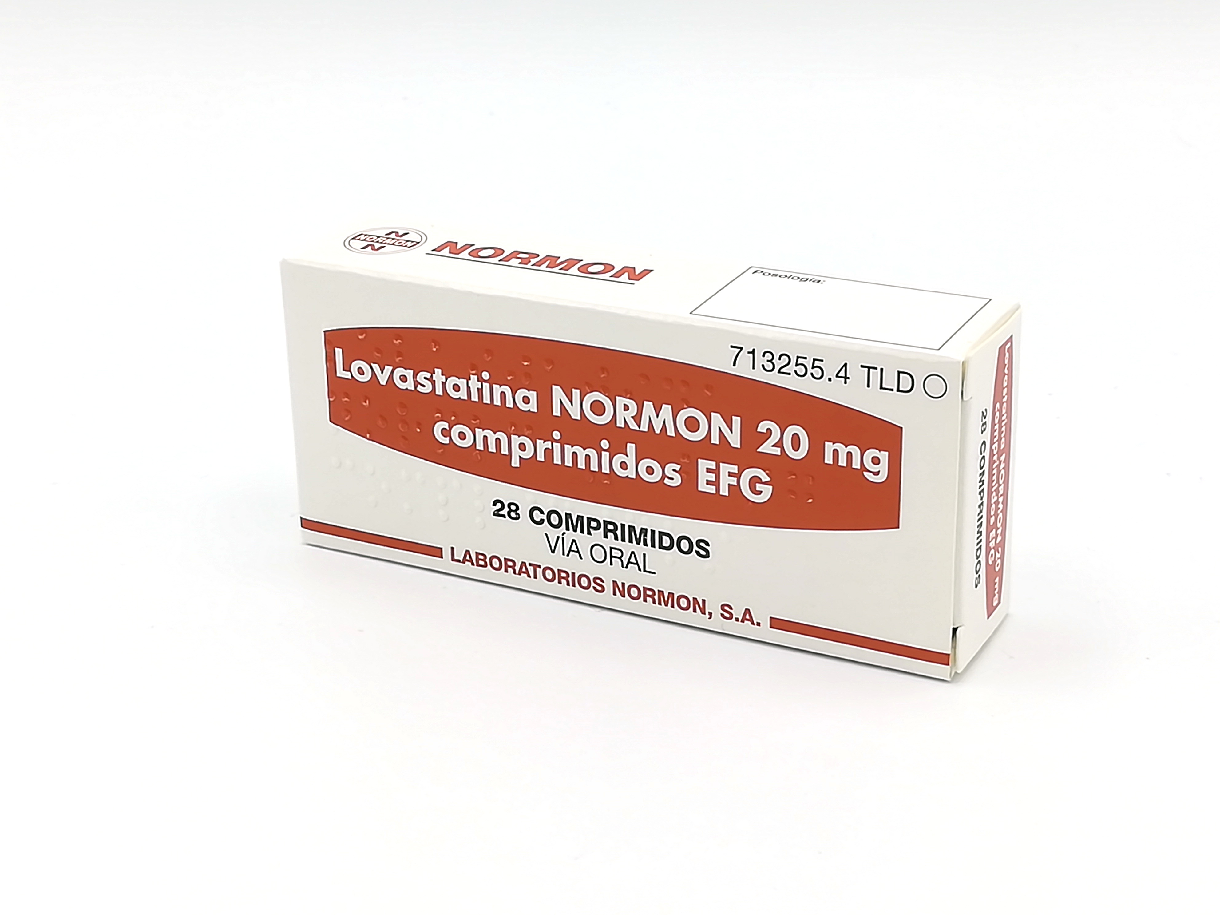 LOVASTATINA NORMON EFG 20 mg 28 COMPRIMIDOS