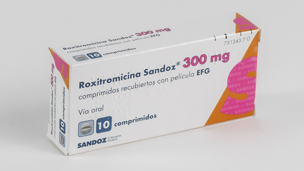ROXITROMICINA SANDOZ EFG 300 mg 10 COMPRIMIDOS RECUBIERTOS