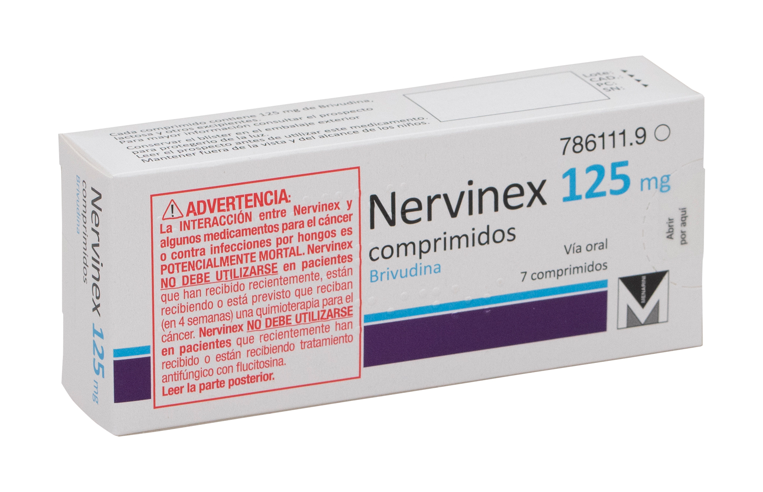 NERVINEX 125 mg 7 COMPRIMIDOS