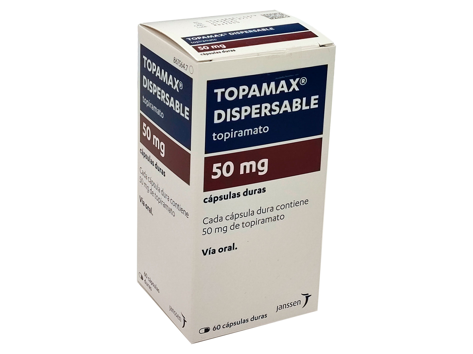 TOPAMAX DISPERSABLE 50 mg 60 CAPSULAS