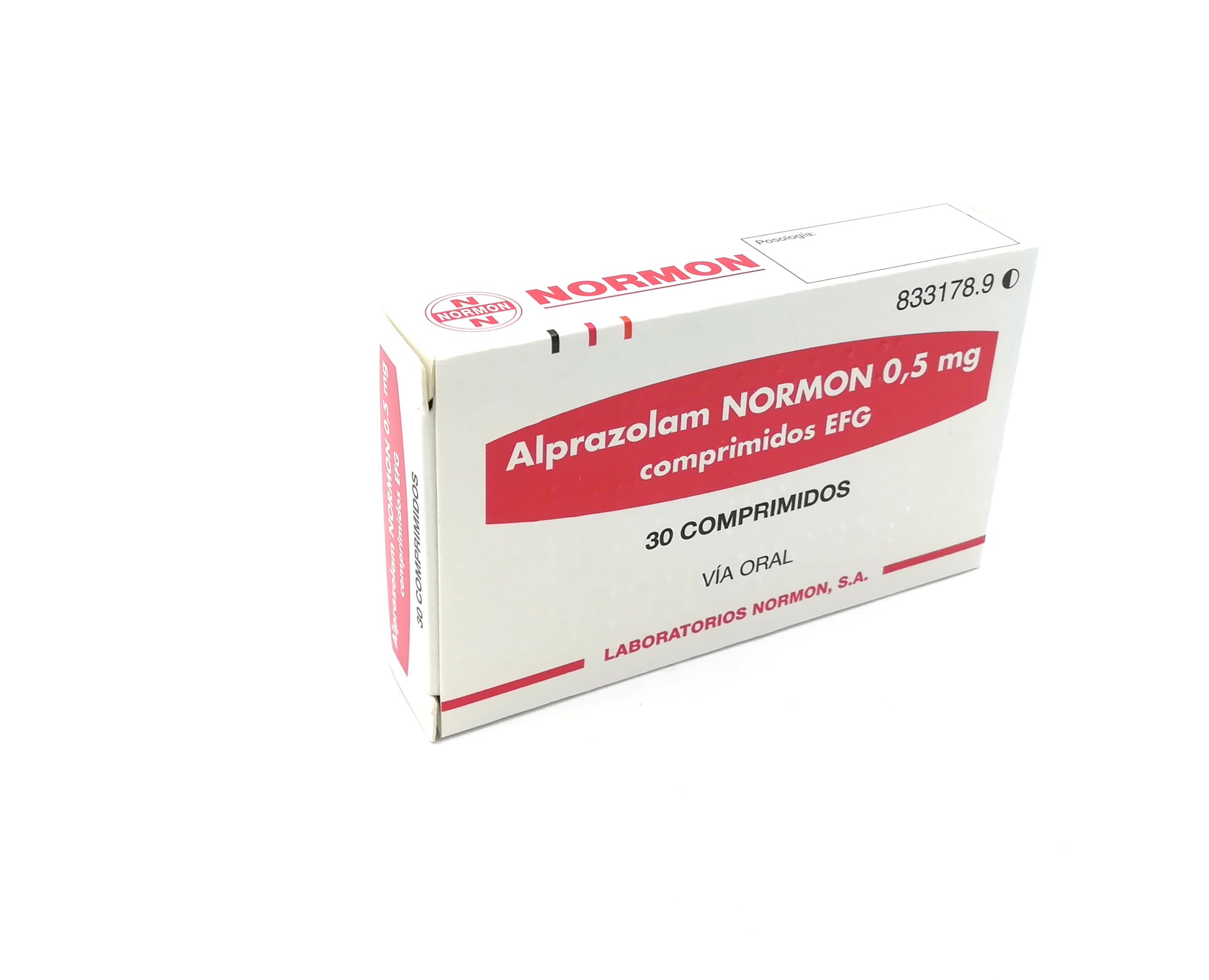 ALPRAZOLAM NORMON EFG 0,5 mg 30 COMPRIMIDOS