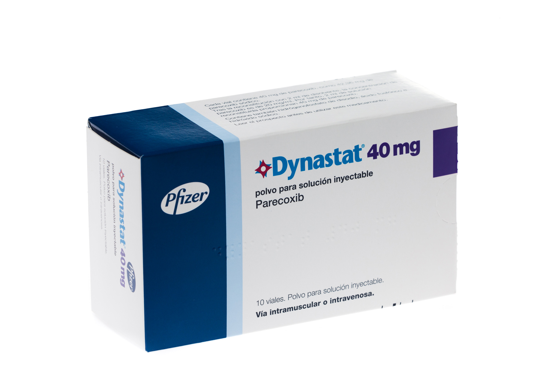 DYNASTAT 40 mg 10 VIALES POLVO PARA SOLUCION INYECTABLE