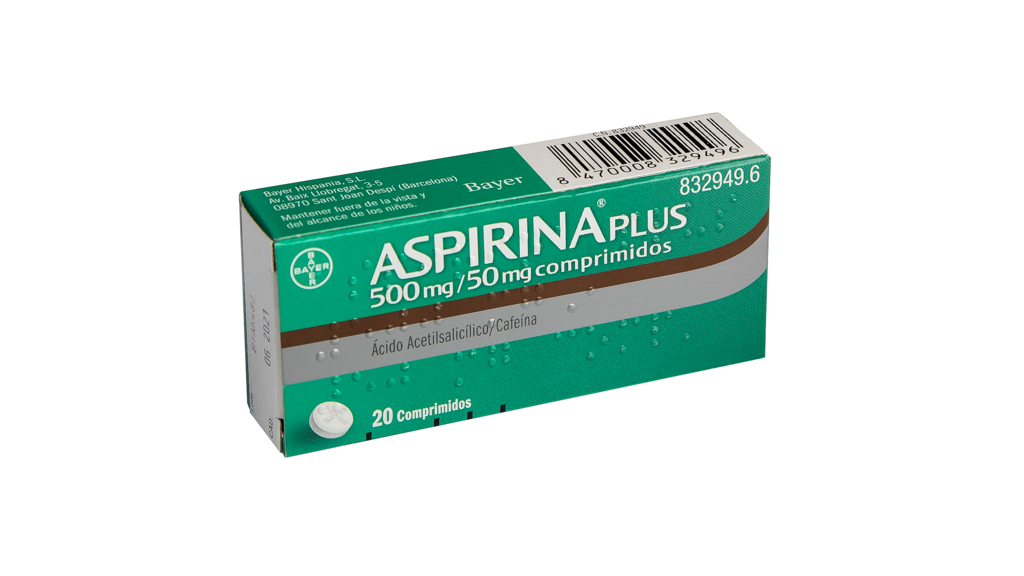 ASPIRINA PLUS 500 mg/50 mg 20 COMPRIMIDOS