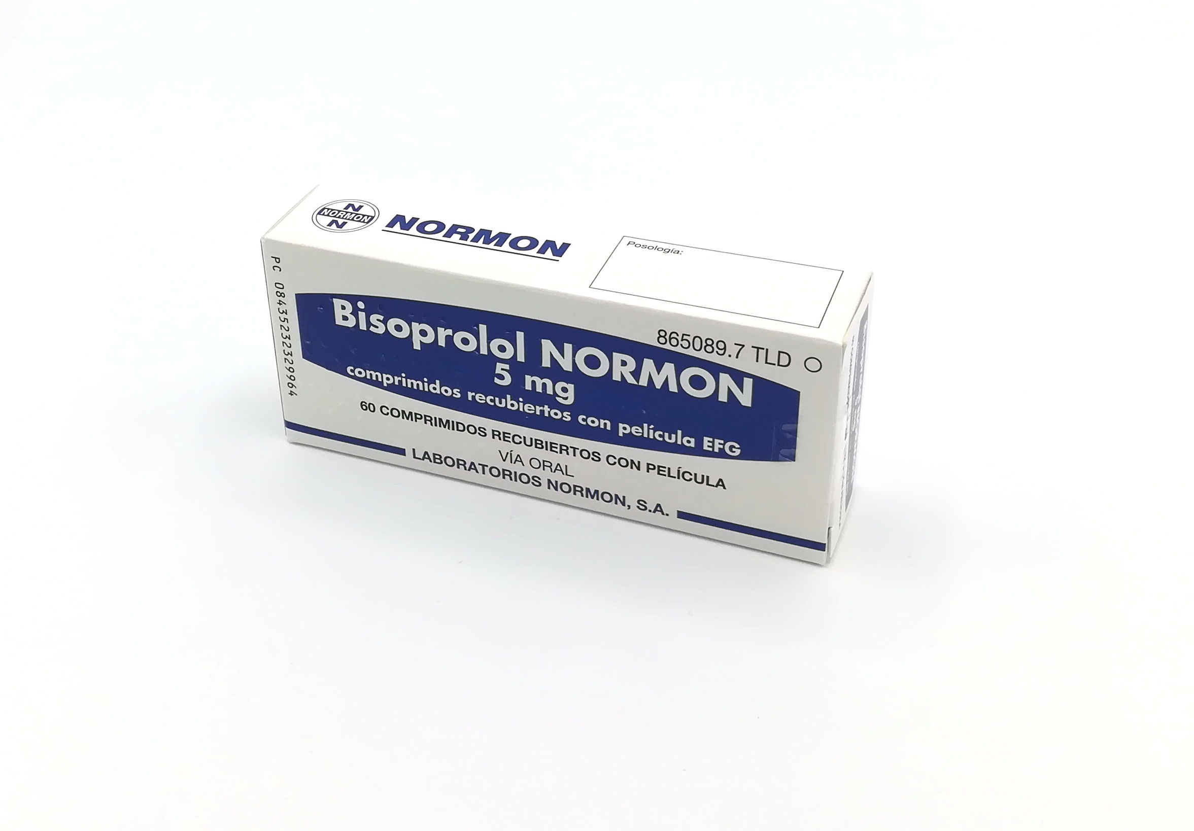 BISOPROLOL NORMON EFG 5 mg 60 COMPRIMIDOS RECUBIERTOS