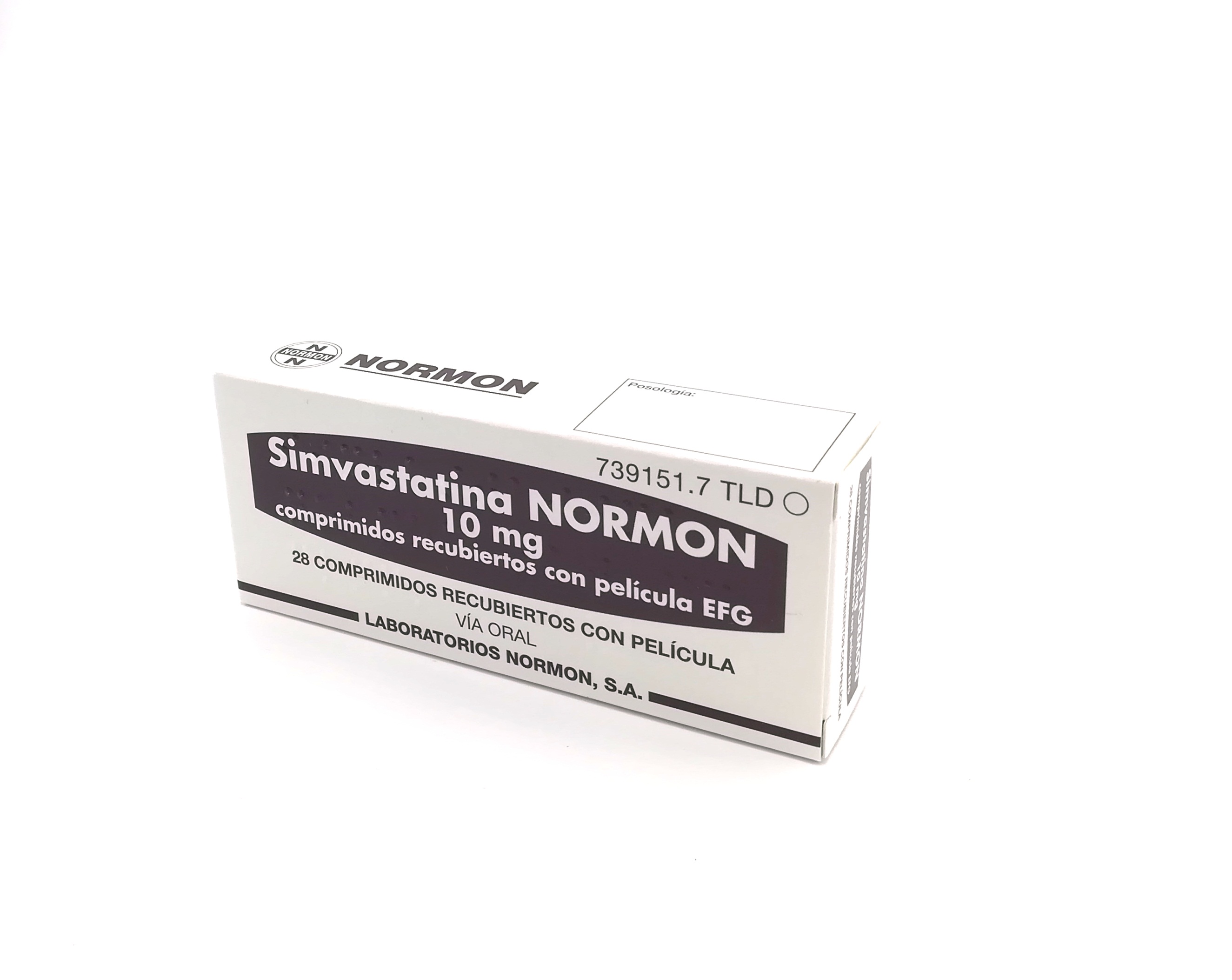 SIMVASTATINA NORMON EFG 10 mg 28 COMPRIMIDOS RECUBIERTOS