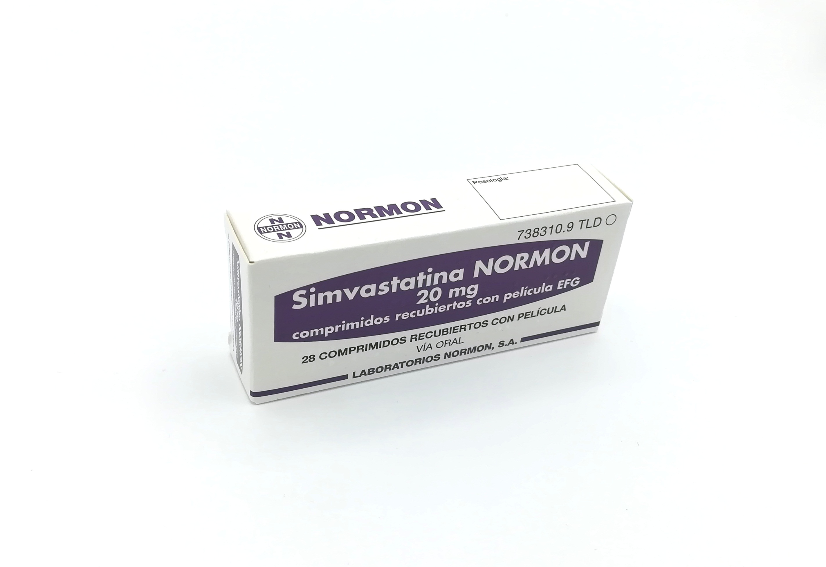 SIMVASTATINA NORMON EFG 20 mg 28 COMPRIMIDOS RECUBIERTOS