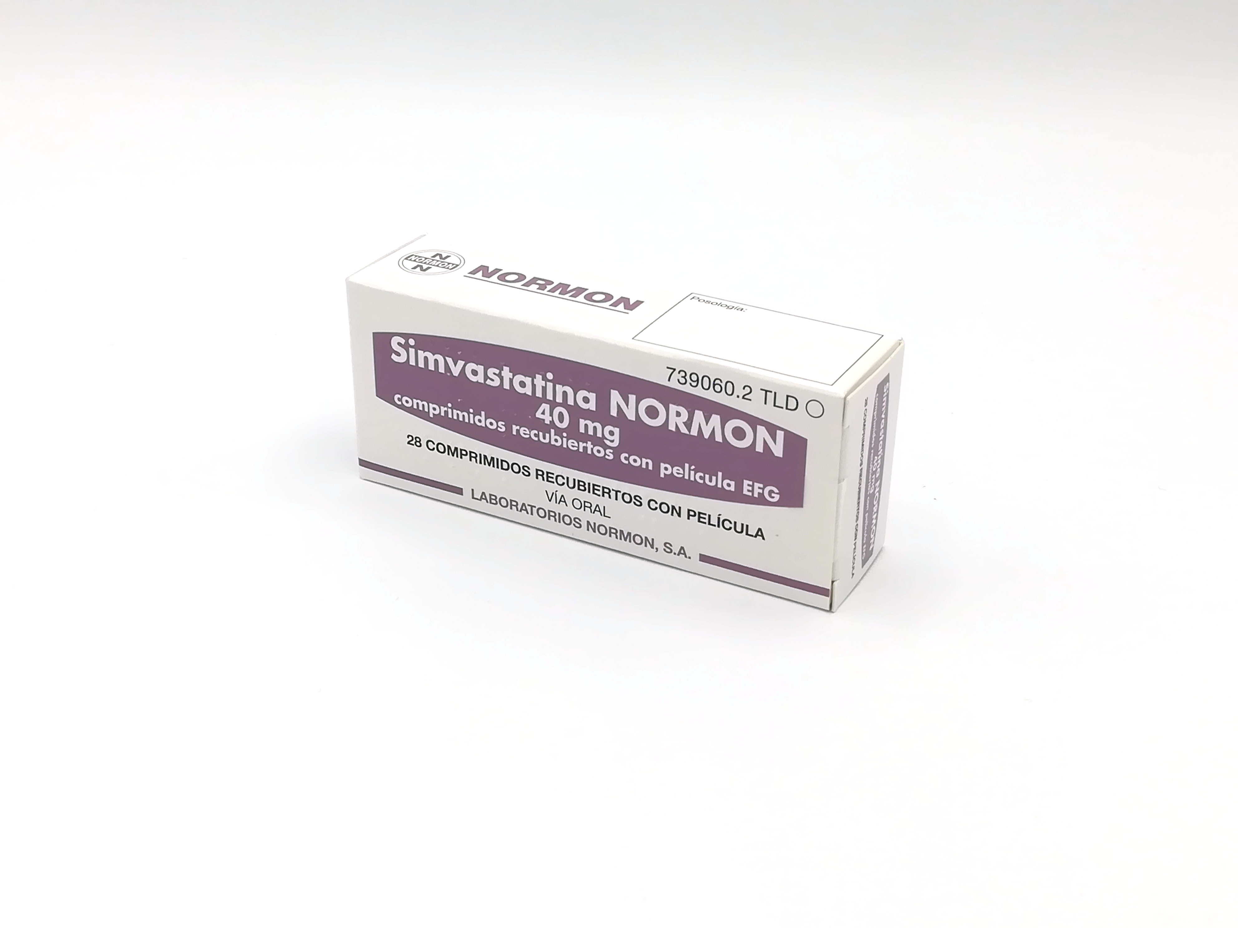 SIMVASTATINA NORMON EFG 40 mg 28 COMPRIMIDOS RECUBIERTOS