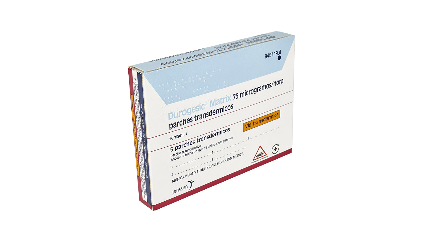 DUROGESIC MATRIX 75 microgramos/h 5,4 mg/3 DIAS 5 PARCHES TRANSDERMICOS