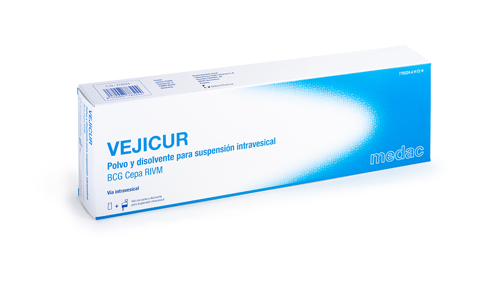 VEJICUR 1 VIAL POLVO PARA SUSPENSION INTRAVESICAL + 1 BOLSA DISOLVENTE 50 ml
