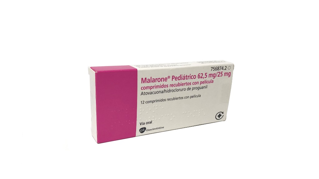 MALARONE PEDIATRICO 62,5 mg/25 mg 12 COMPRIMIDOS RECUBIERTOS