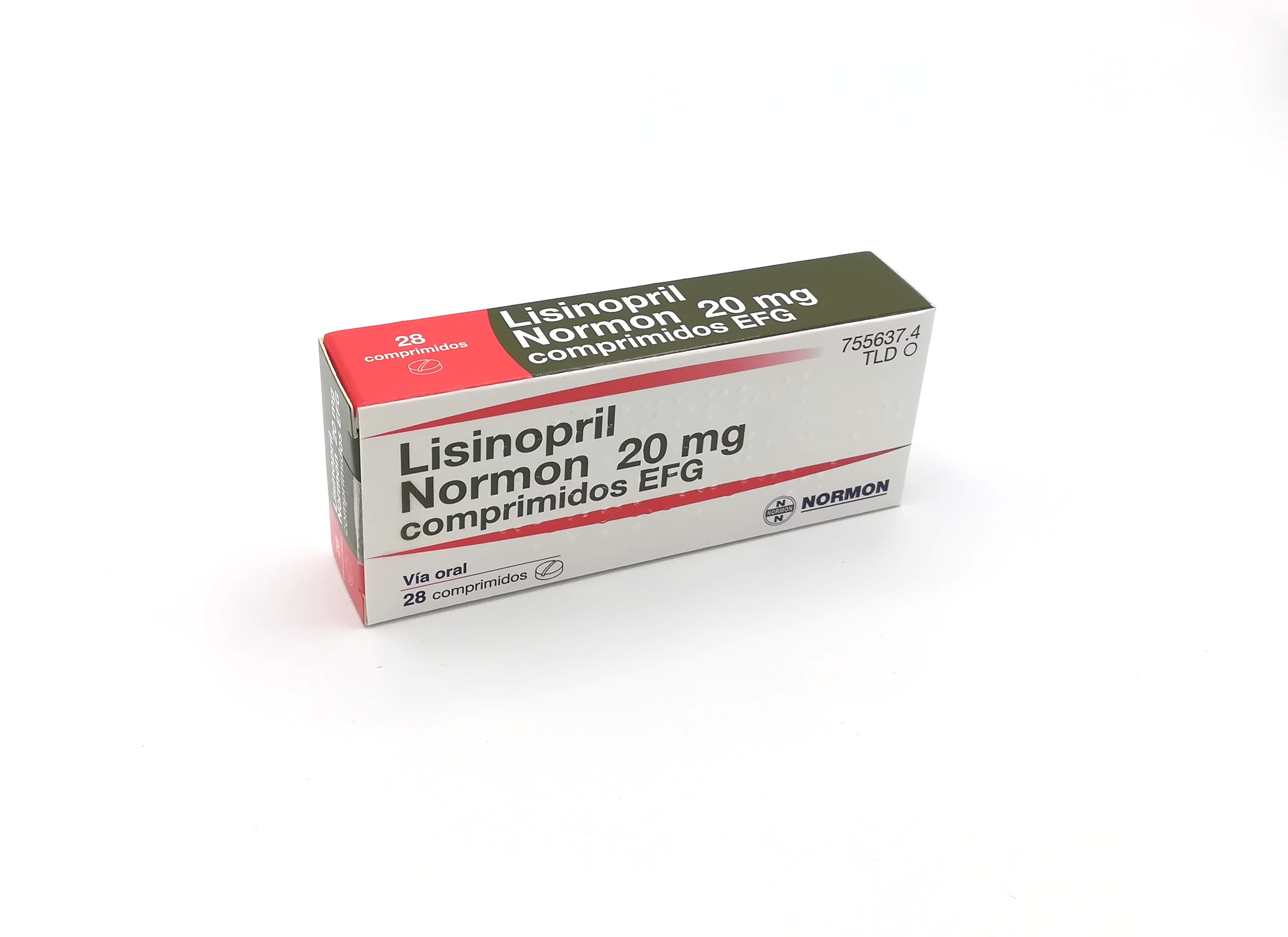 LISINOPRIL NORMON EFG 20 mg 28 COMPRIMIDOS