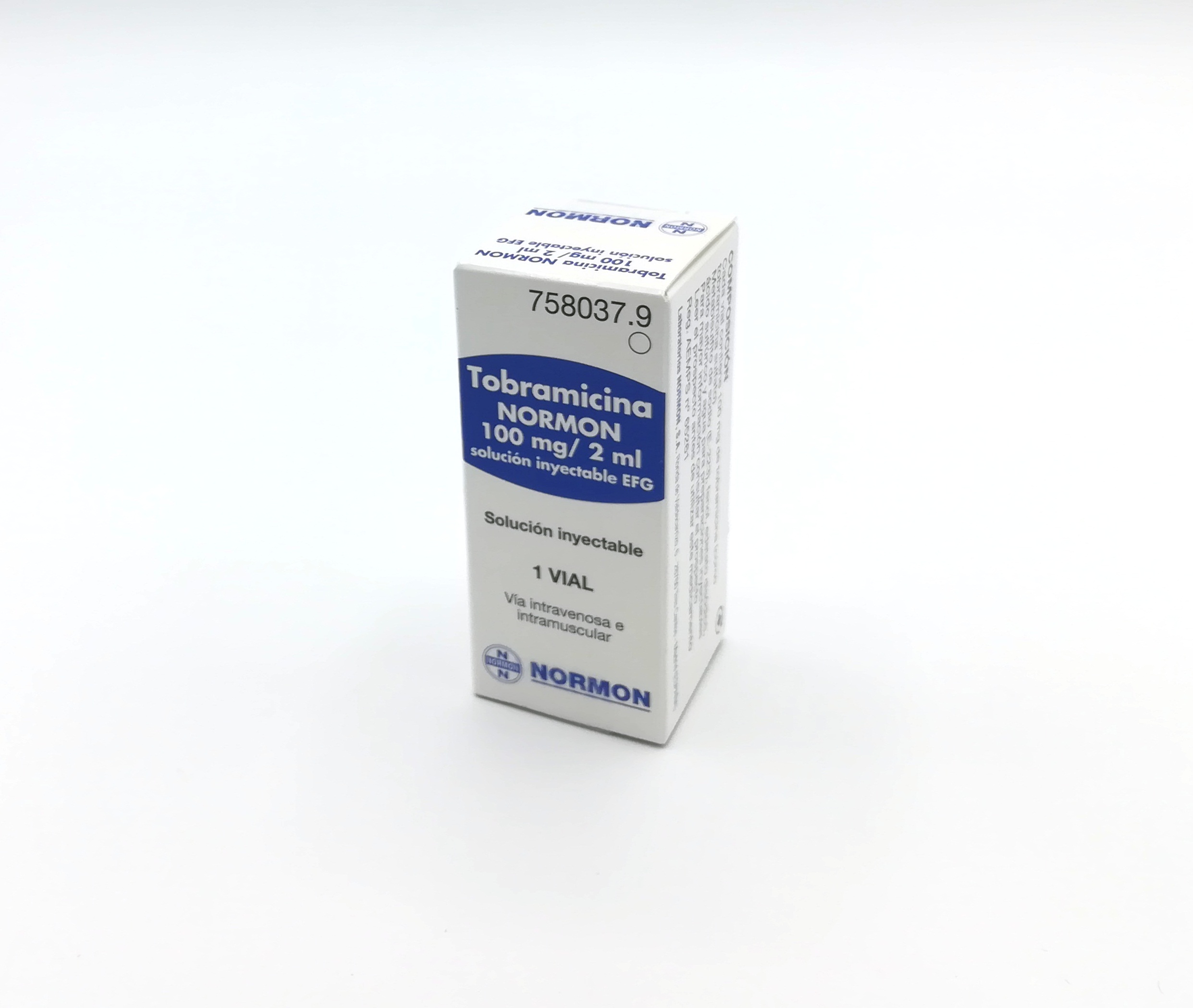 TOBRAMICINA NORMON EFG 100 mg 100 VIALES SOLUCION INYECTABLE 2 ml